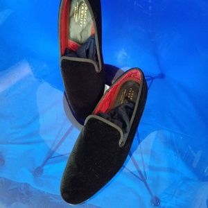 Tyrwhitt Velvet Slippers Black 44.5 us 10.5d